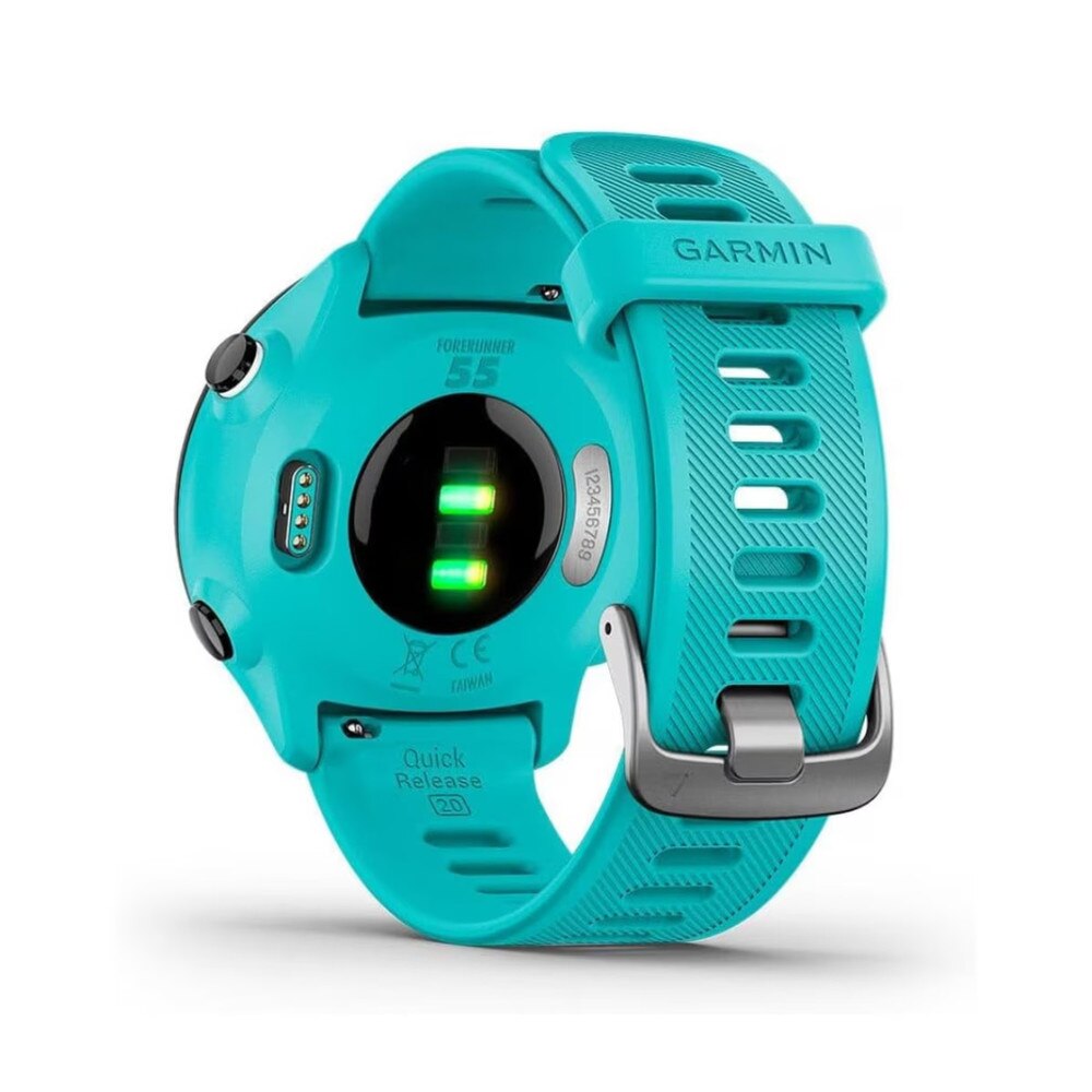 Garmin Forerunner 55 Aqua Green – 2-Week Battery & PacePro Guidance (010-02562-12) | Like New 2