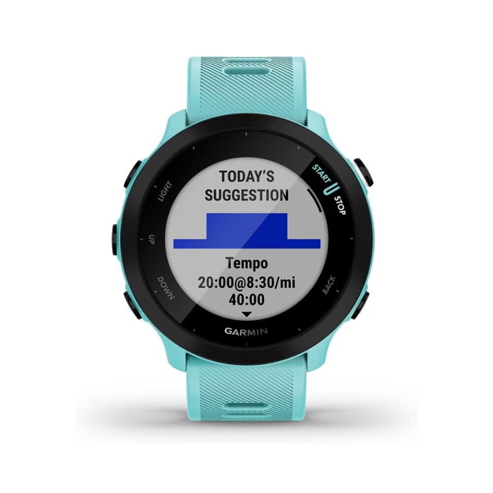 Garmin Forerunner 55 Aqua Green – 2-Week Battery & PacePro Guidance (010-02562-12) | Like New 5