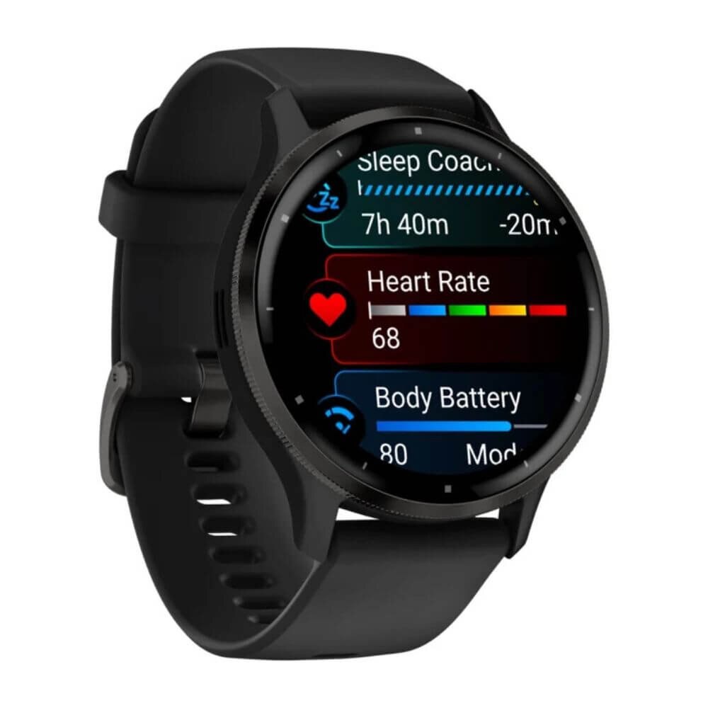 Garmin Venu 3 Slate Stainless Steel Bezel Smartwatch (010-02784-01) New 3