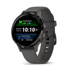 Garmin Venu 3S Slate Stainless Steel Bezel with Pebble Gray Case and Silicone Band (010-02785-00) New 1
