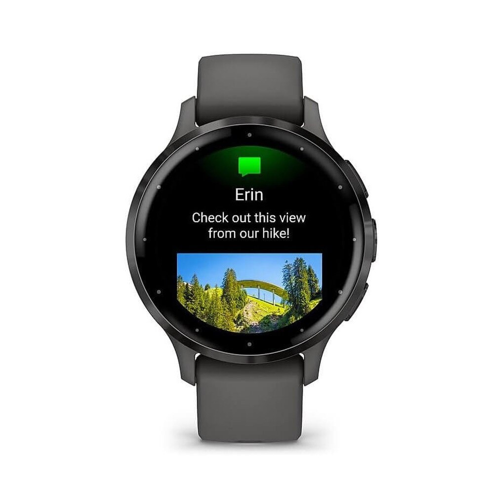 Garmin Venu 3S Slate Stainless Steel Bezel with Pebble Gray Case and Silicone Band (010-02785-00) New 2