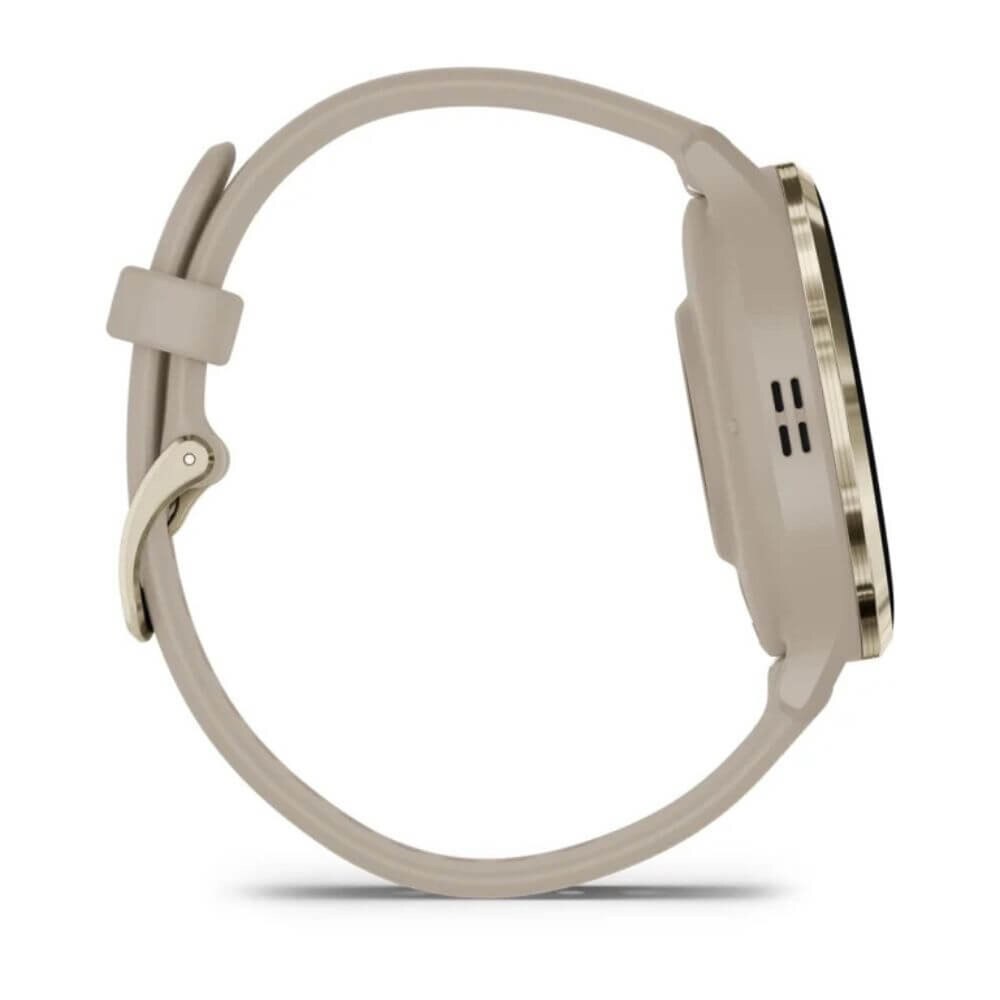 Garmin Venu 3S Soft Gold Stainless Steel Bezel with French Gray Case and Silicone Band (010-02785-02) New 7