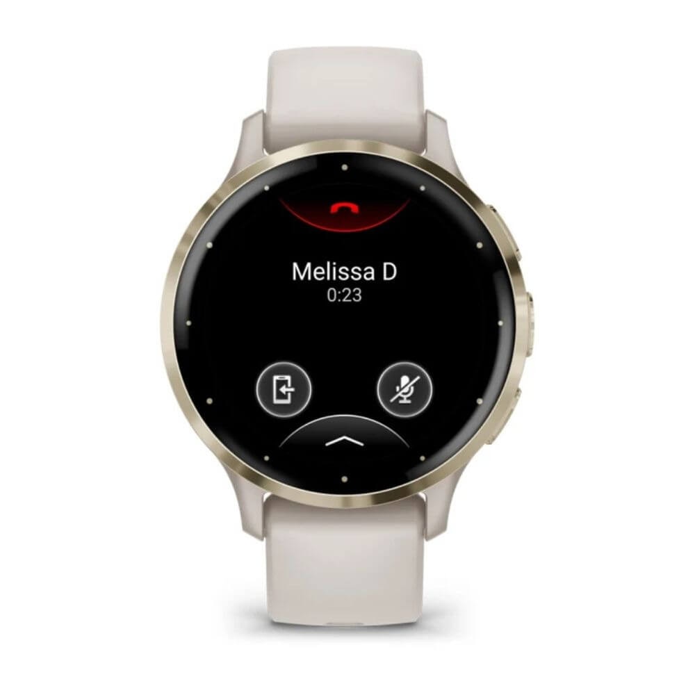 Garmin Venu 3S Soft Gold Stainless Steel Bezel with Ivory Case and Silicone Band (010-02785-04) New 2