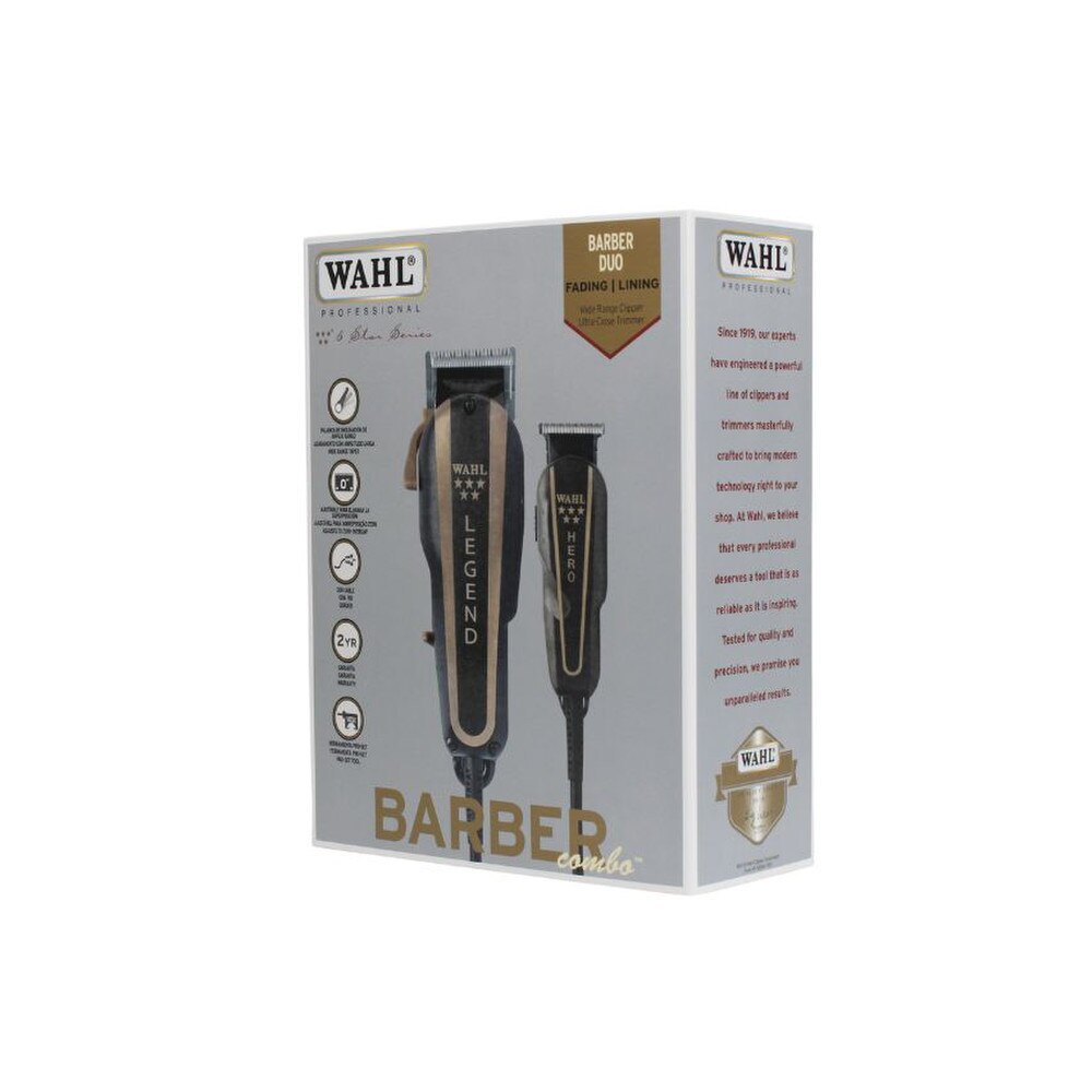Wahl Professional 5-Star Series Legend/Hero Barber Combo (08180-108) New 4