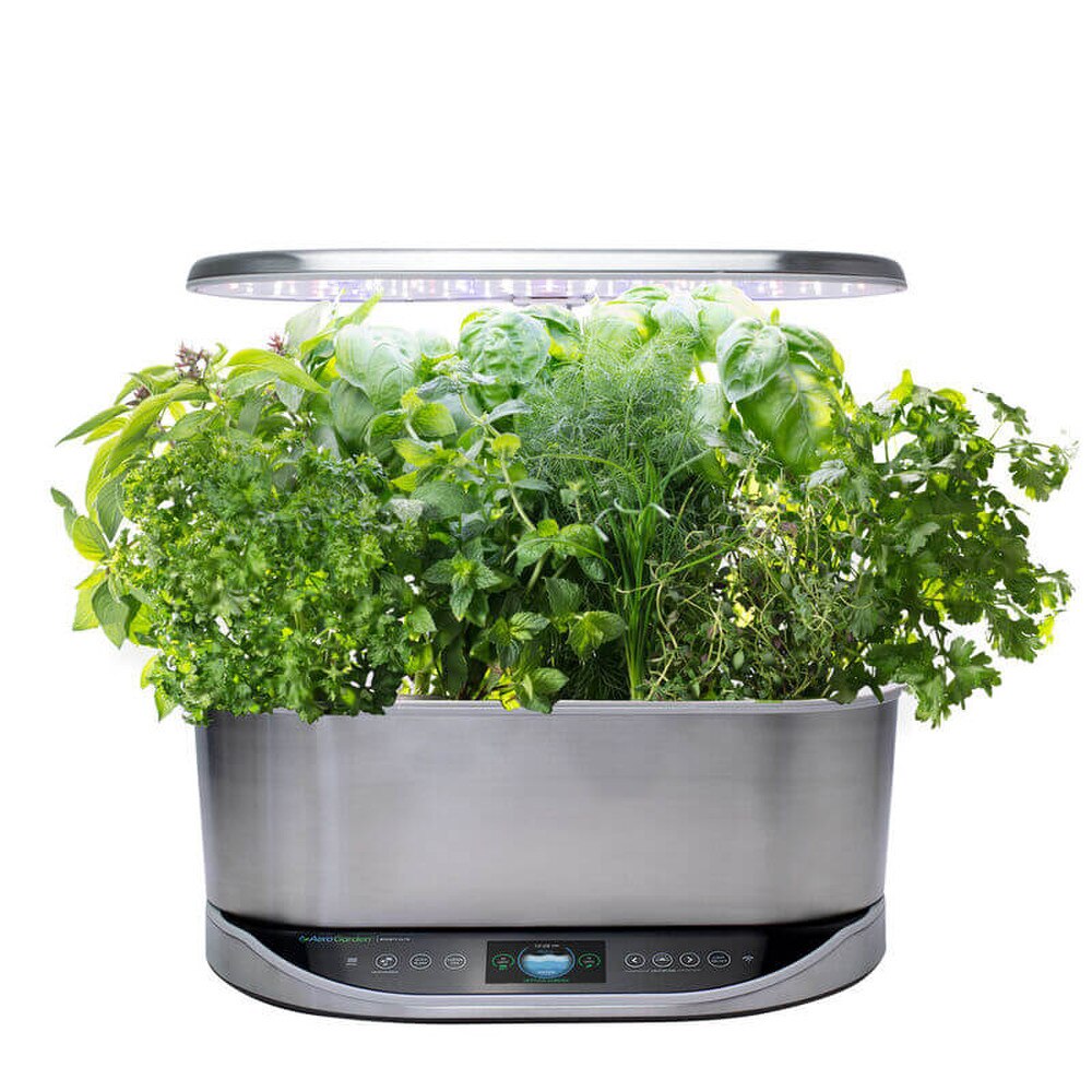 AeroGarden Bounty Elite 9-Pod Indoor Garden LED Grow Light - Stainless (100913-BSS) New 1