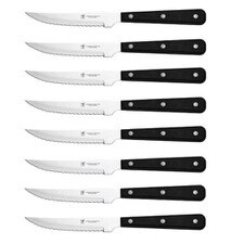 Henckels 8 Piece Serrated Steak Knife Set with Black Plastic Handle (1019434) New 1