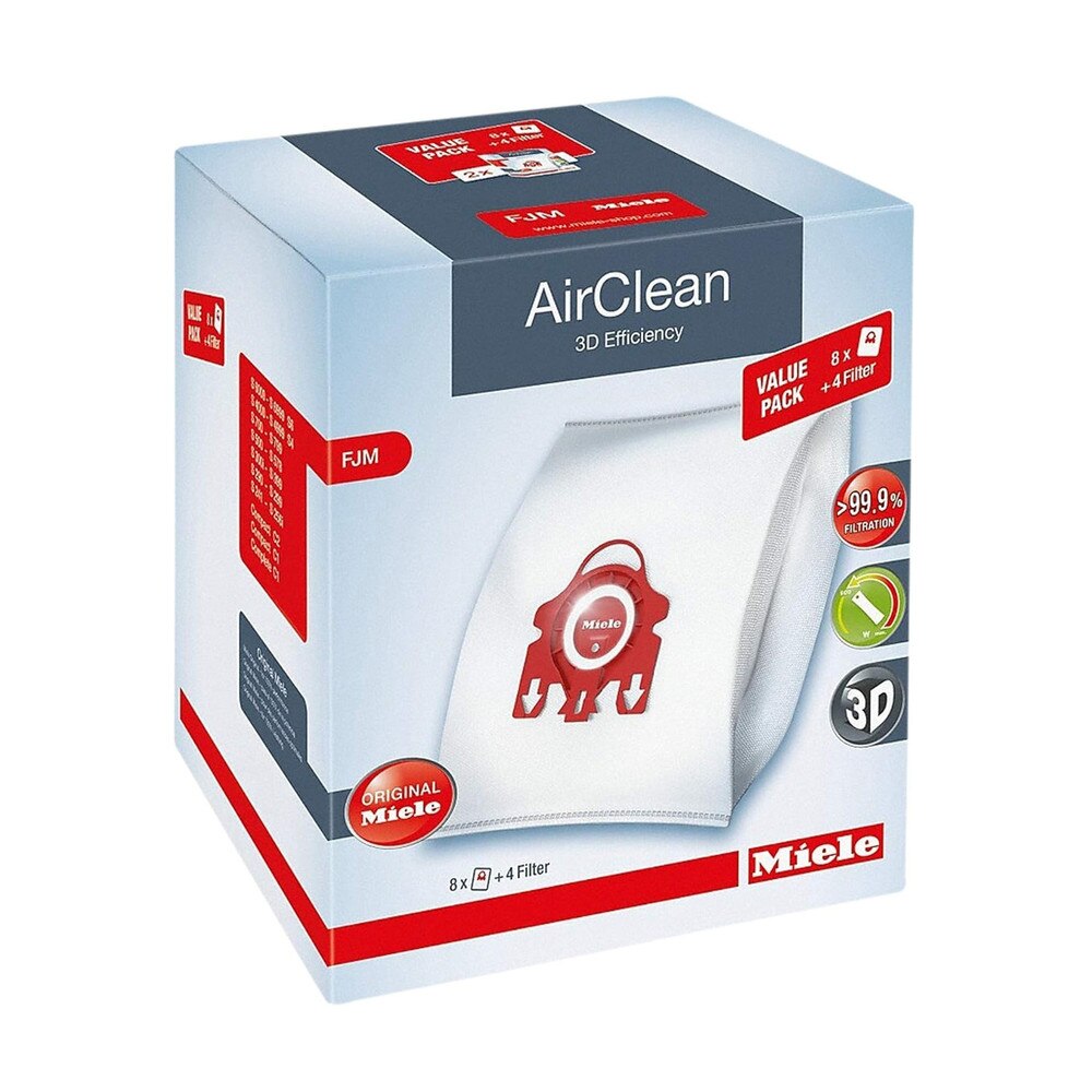 Miele AirClean 3D Efficiency FJM Dustbags Value Pack (10455190) New 1