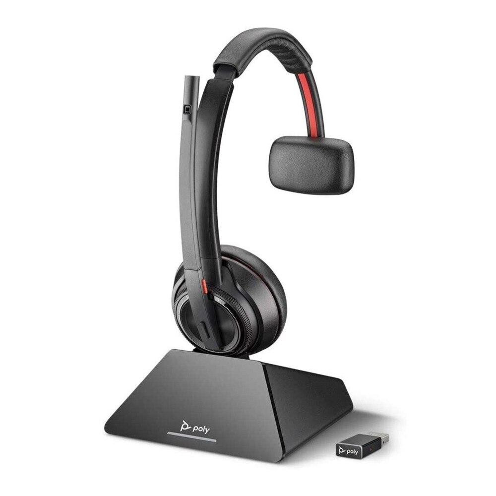 Plantronics Poly Savi 8210 UC Wireless DECT Headset System (209213-01) Like New 1