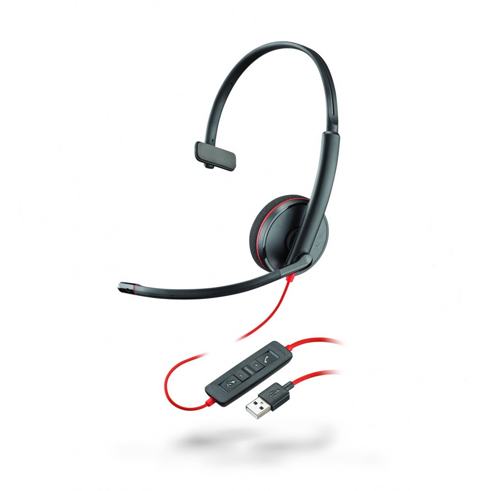 Plantronics Poly Blackwire 3210 USB-A Headset (209744-201) Recertified 1