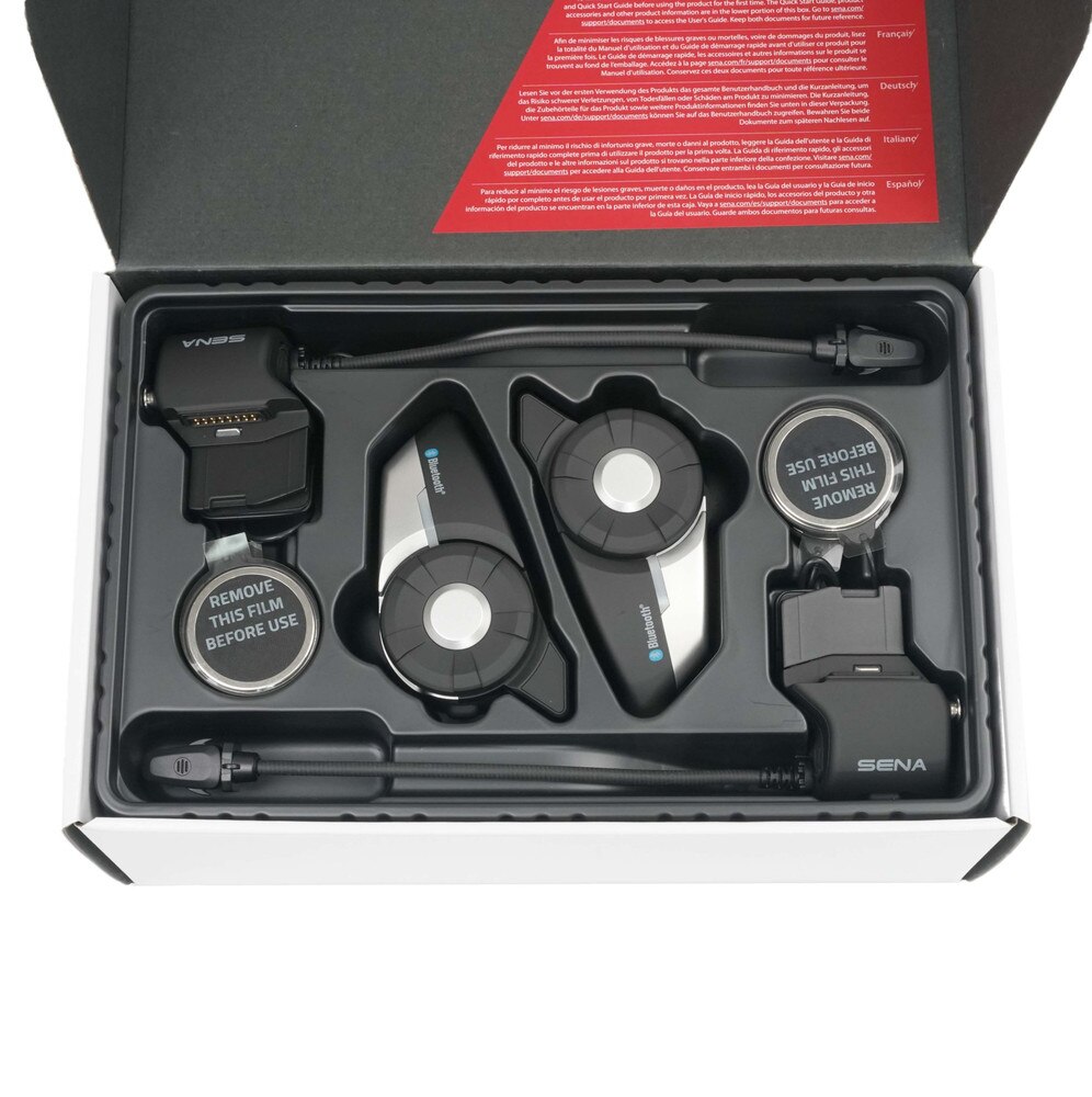 Sena | 20S-EVO-01D | Motorcycle Bluetooth Headset System Dual Pack Earbuds New 5