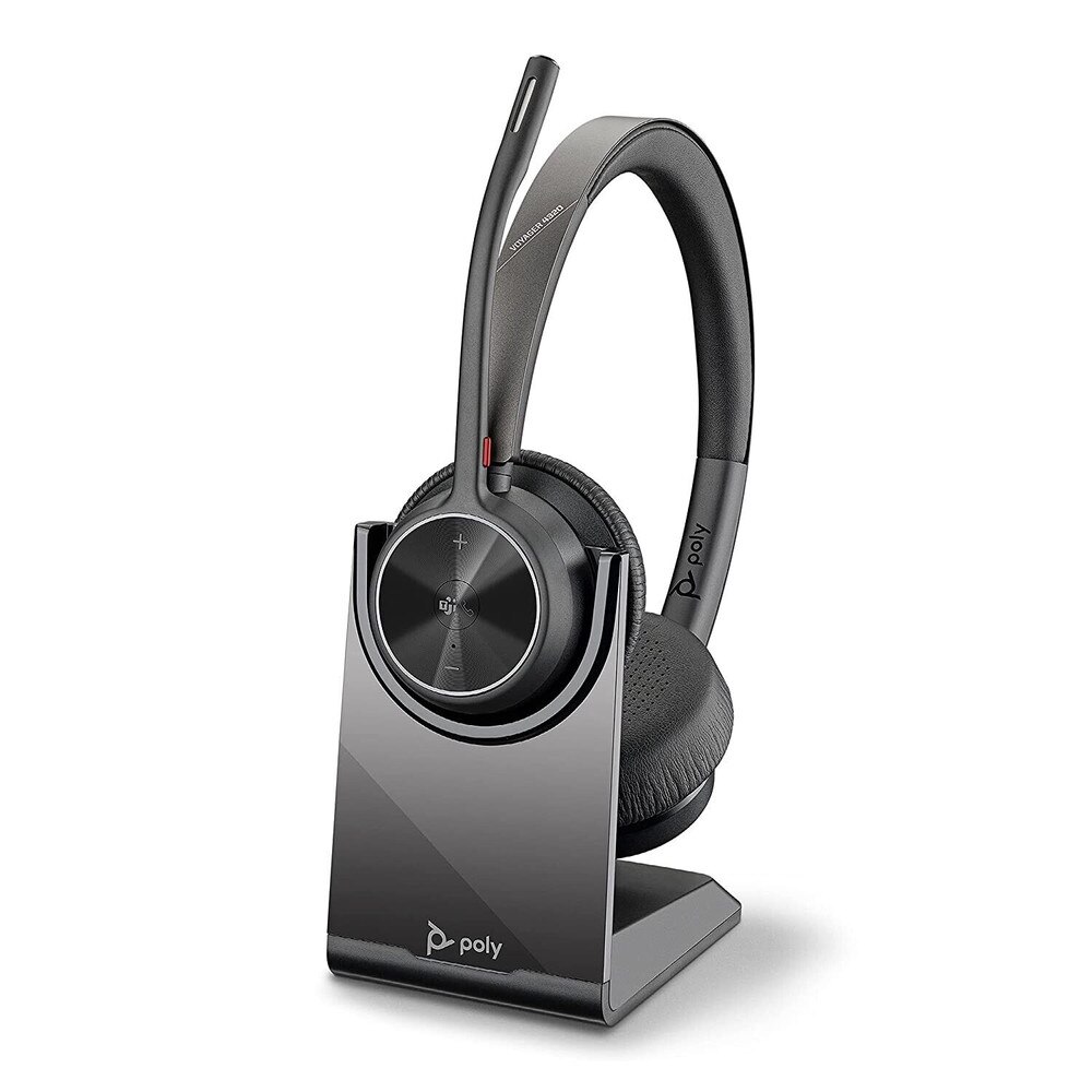Plantronics Voyager 4320-M Dual USB-C Bluetooth Headset for MS Teams with Charge Stand (218479-02) New 1