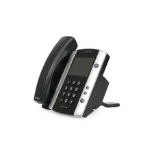 Polycom VVX 500 IP Phone (2200-44500-025) with 3.5-inch color touchscreen display, dual USB 2.0 ports, and Gigabit Ethernet