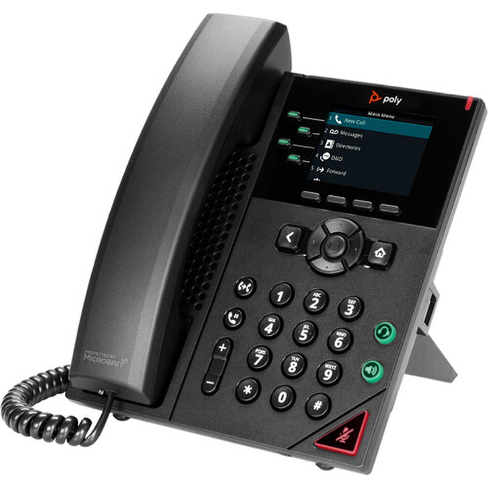 Poly VVX 250 4-Line IP Phone and PoE-enabled with Power Supply (2200-48820-001, 89B66AA#ABA) New 1