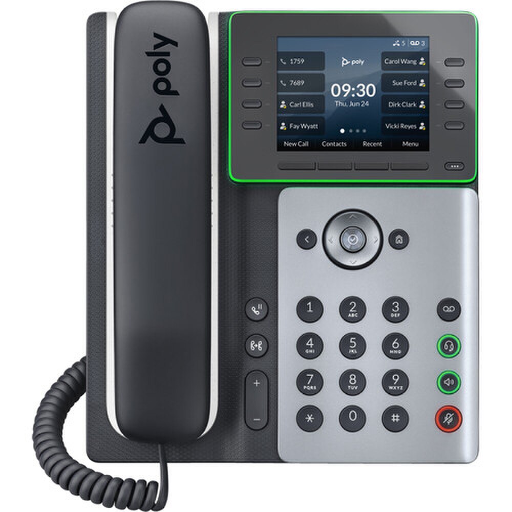 Poly Edge E320 IP Desk Phone with US Power Adapter (2200-87000-001, 89B52AA#ABA) New 2