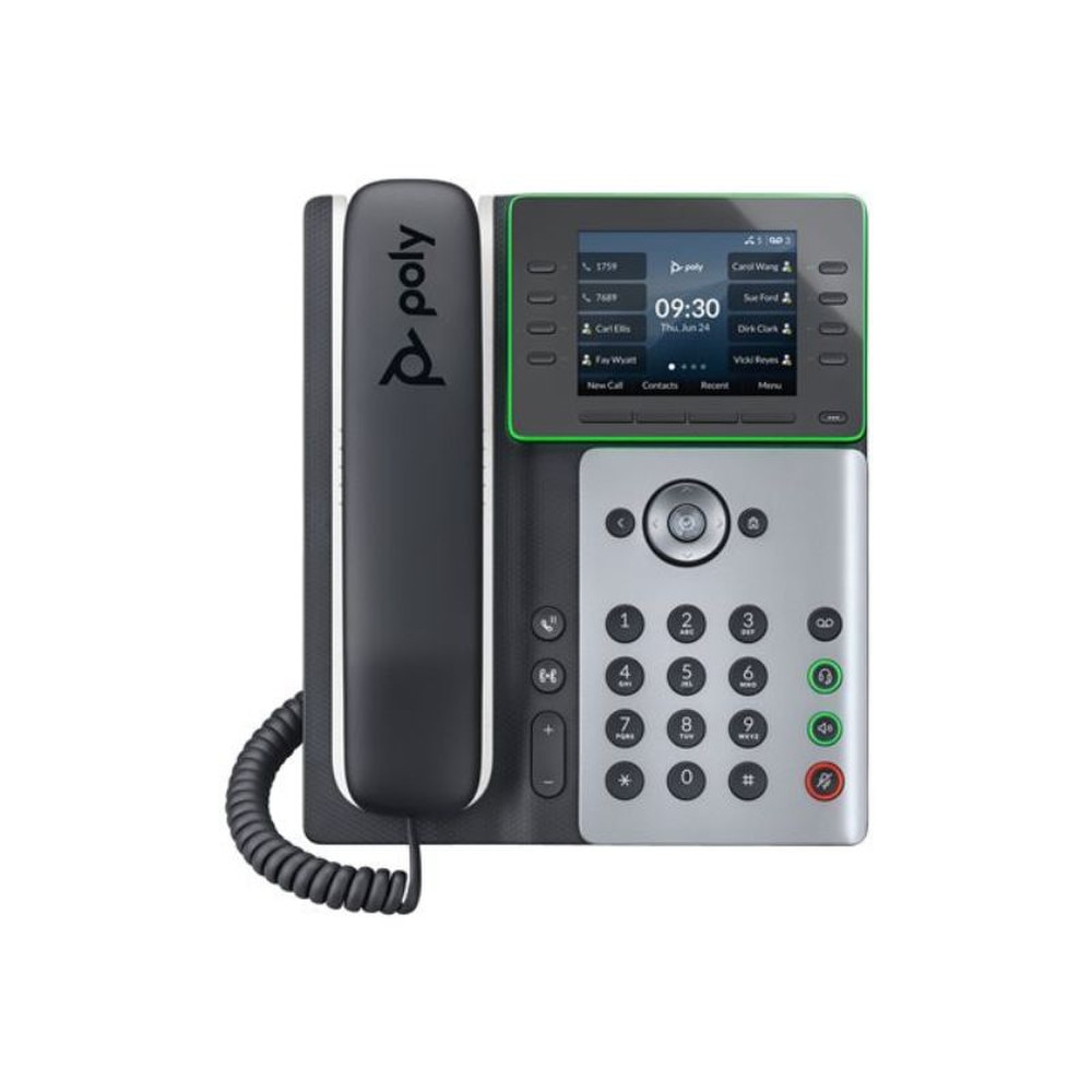 Poly Edge E300 IP Desk Phone With NA Power Supply (2200-87815-001, 89B51AA#ABA) New 2
