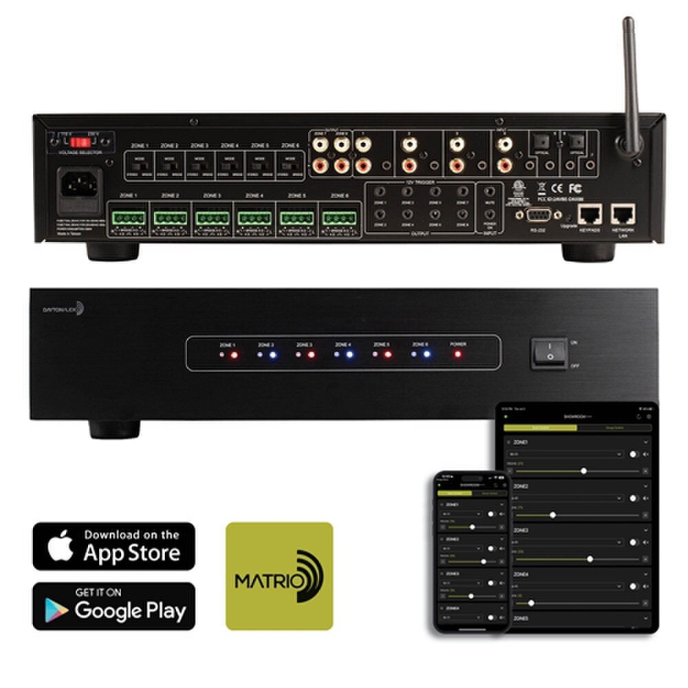 Dayton Audio DAX88 8-Source 8-Zone Distributed Whole House Audio System Amplifier (300-985) New 4