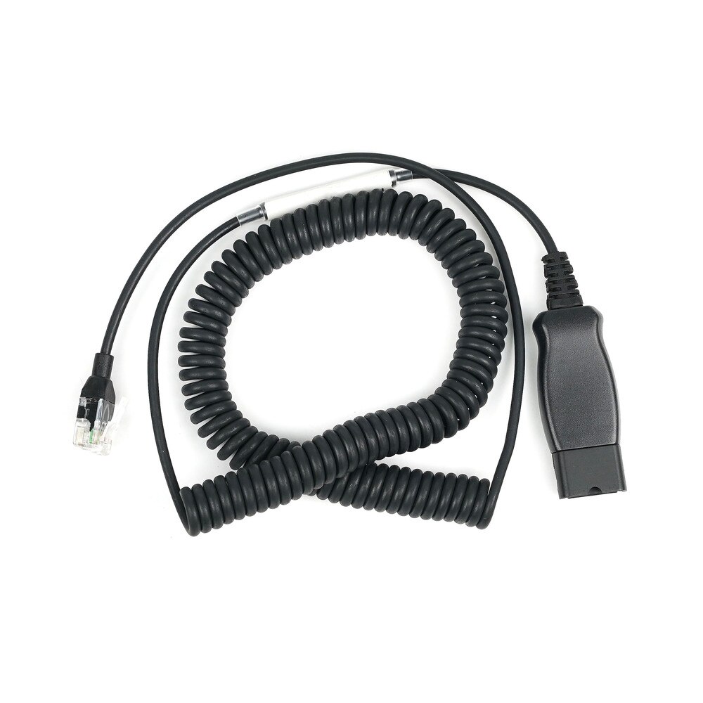 A picture of a Plantronics HIC-1 quick disconnect adapter cable that connects a Plantronics headset to an Avaya IP phone.