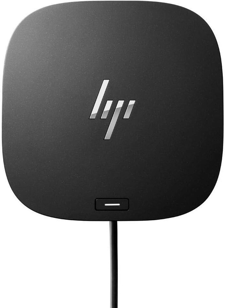 HP THP USB-C/A Universal Dock G2 Docking Station (Model 5YH41AV#ABA) showcasing its sleek design and multiple ports for connectivity.