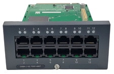 Image of Avaya IP500 Digital Station Base Card 700514857, featuring 8 RJ45 DS extension ports for Avaya digital telephones and additional ports for trunk connections.