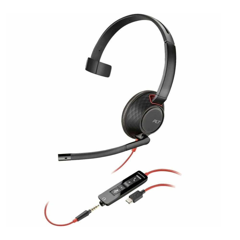 HP Poly Blackwire 5210 Monaural USB-C/A Adapter Headset (805H4AA, 8X230AA) New