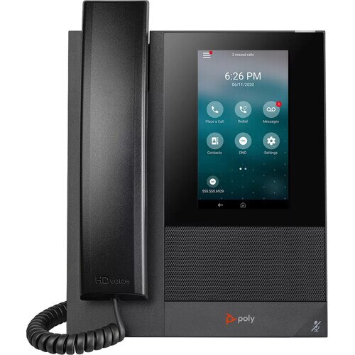 ちゃ様　tel ブラック Poly CCX 400 Business Media Desk Phone (848Z8AA#AC3, 2200-49700