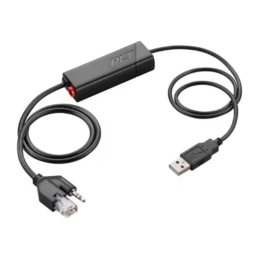 Poly APU-76 Electronic Hook Switch Adapter (85R00AA, 211076-01) for seamless headset integration with Avaya and Cisco phones