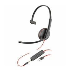HP Poly Blackwire C3215 Monaural Headset + Carry Case TAA, Noise Cancellation (8M3X9A6) | New 1