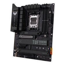 ASUS TUF Gaming X670E-PLUS WiFi Motherboard featuring AMD Ryzen 7000 support, PCIe 5.0, DDR5 RAM, and Aura Sync RGB lighting