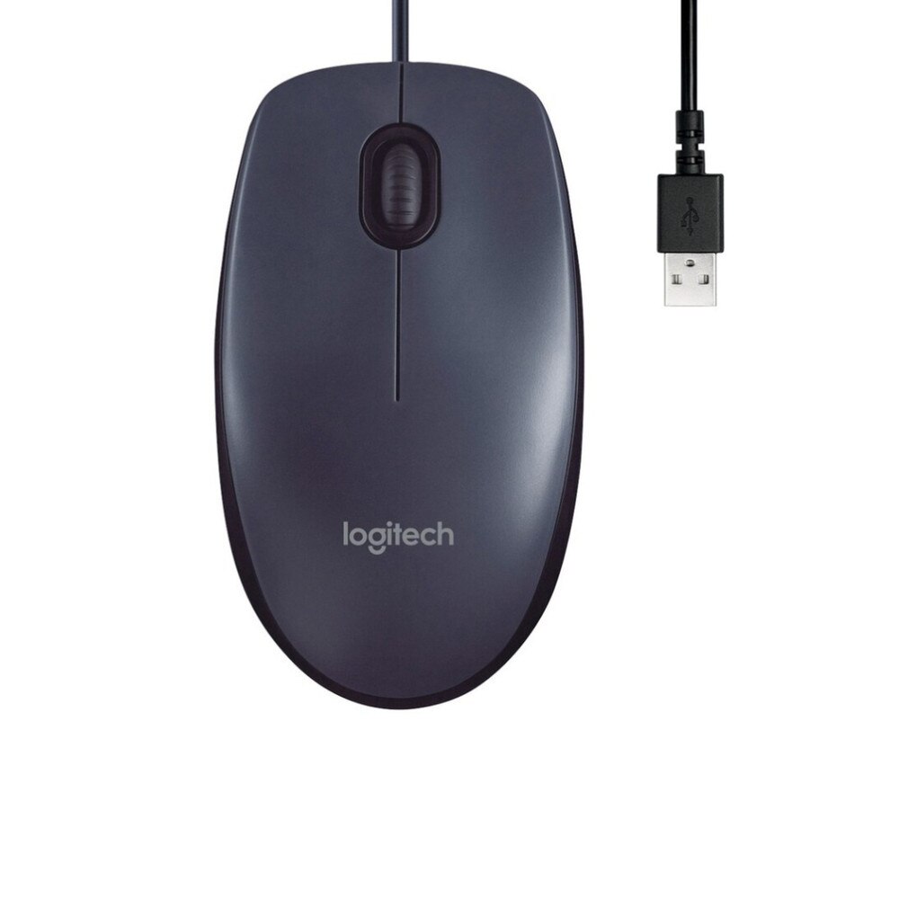 Logitech B100 USB Mouse | Wired Optical Mouse (Black) | New 2
