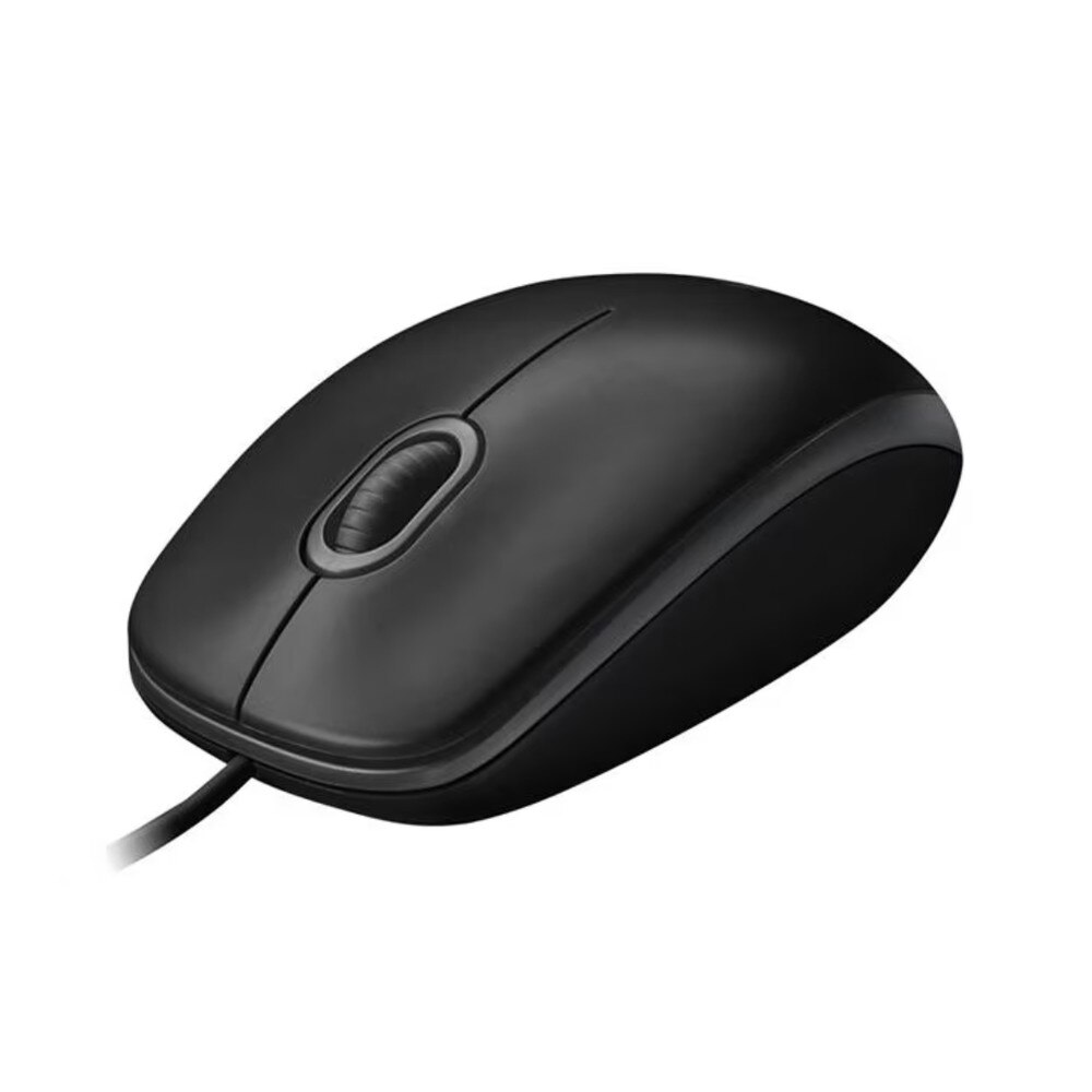 Logitech B100 USB Mouse | Wired Optical Mouse (Black) | New 3