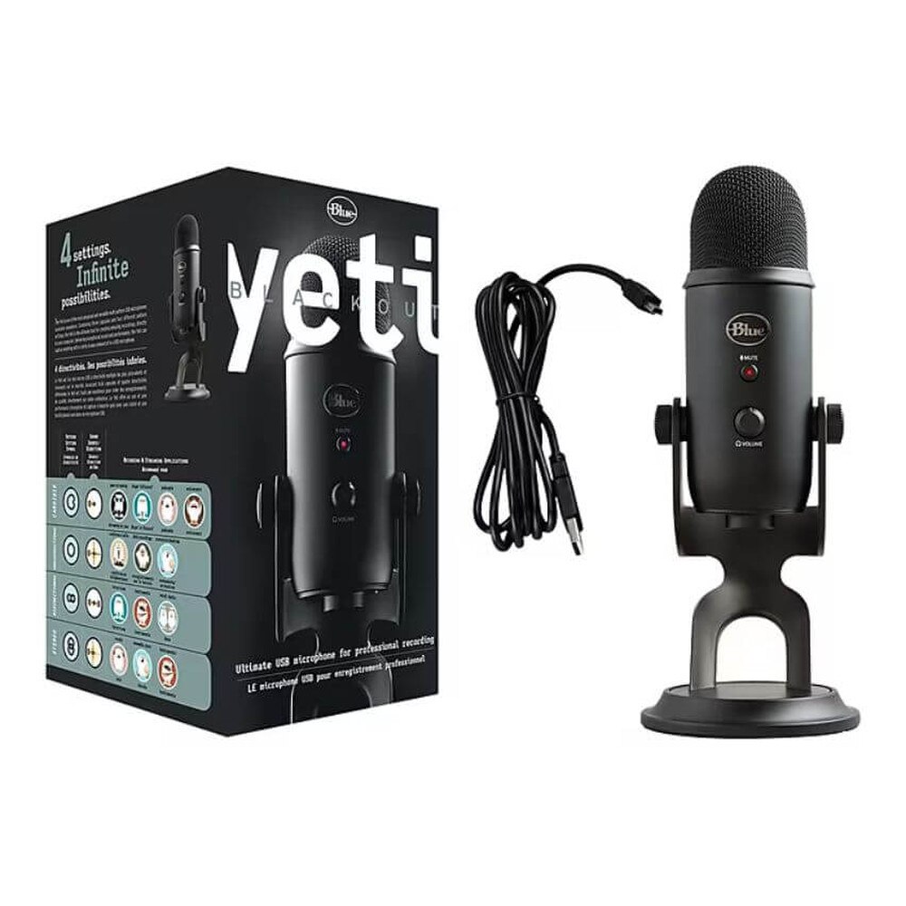 Logitech Blue Yeti USB Microphone Blackout (988-000100) New 5
