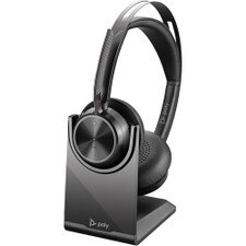 Poly Voyager Focus 2 USB-C-C Headset +USB-C/A Adapter with Charging Stand (9T9J5AA#AC3, 213727-01,77Y86AA) New 1