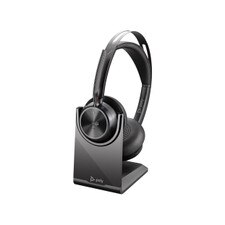 Poly Voyager Focus 2 Microsoft Teams USB-C-C Headset +USB-C/A Adapter with Charging Stand (9T9J6AA#AC3, 214433-02, 77Y90AA) New 1