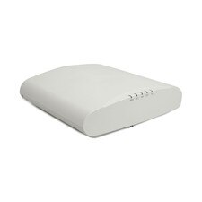 A photo of a white Ruckus ZoneFlex R720 Unleashed Wireless Access Point with four antennas and a blue logo on the front.