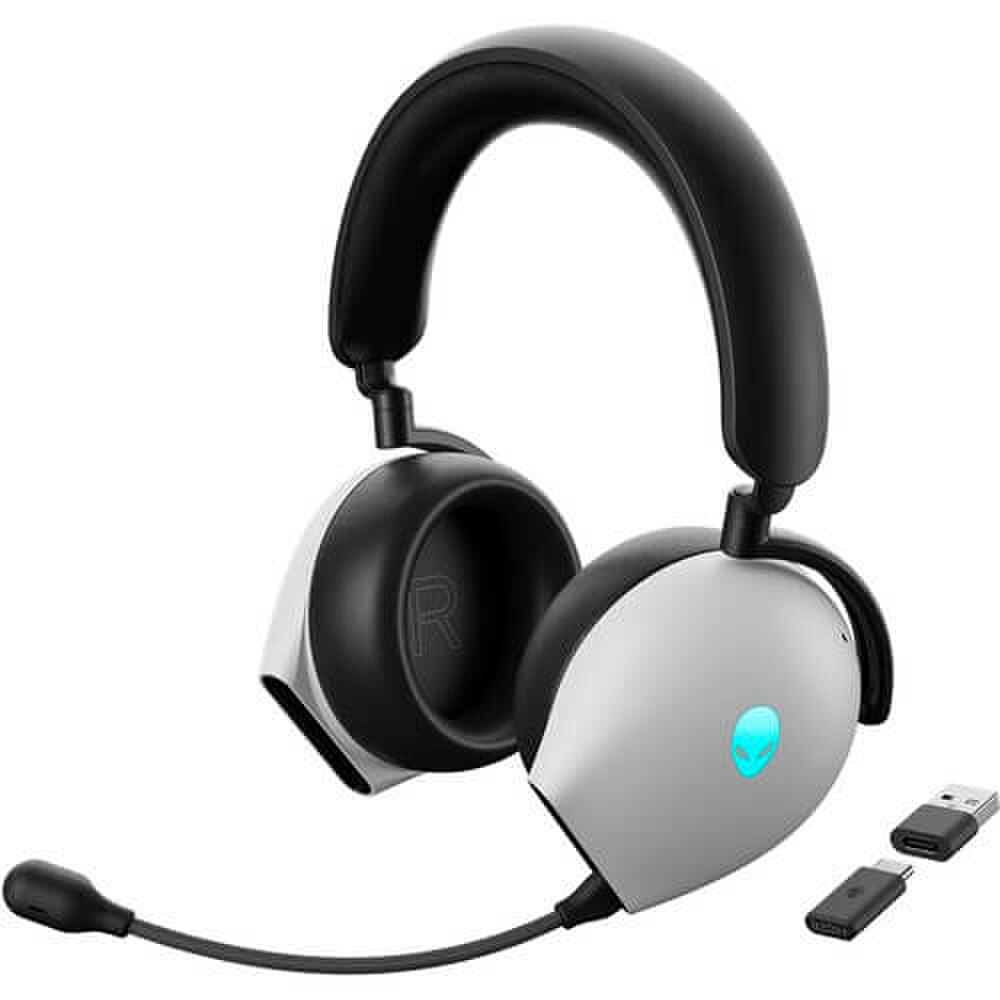 Alienware Tri-Mode Wireless Gaming Headset - Lunar Light (AW920H) | Like New 6