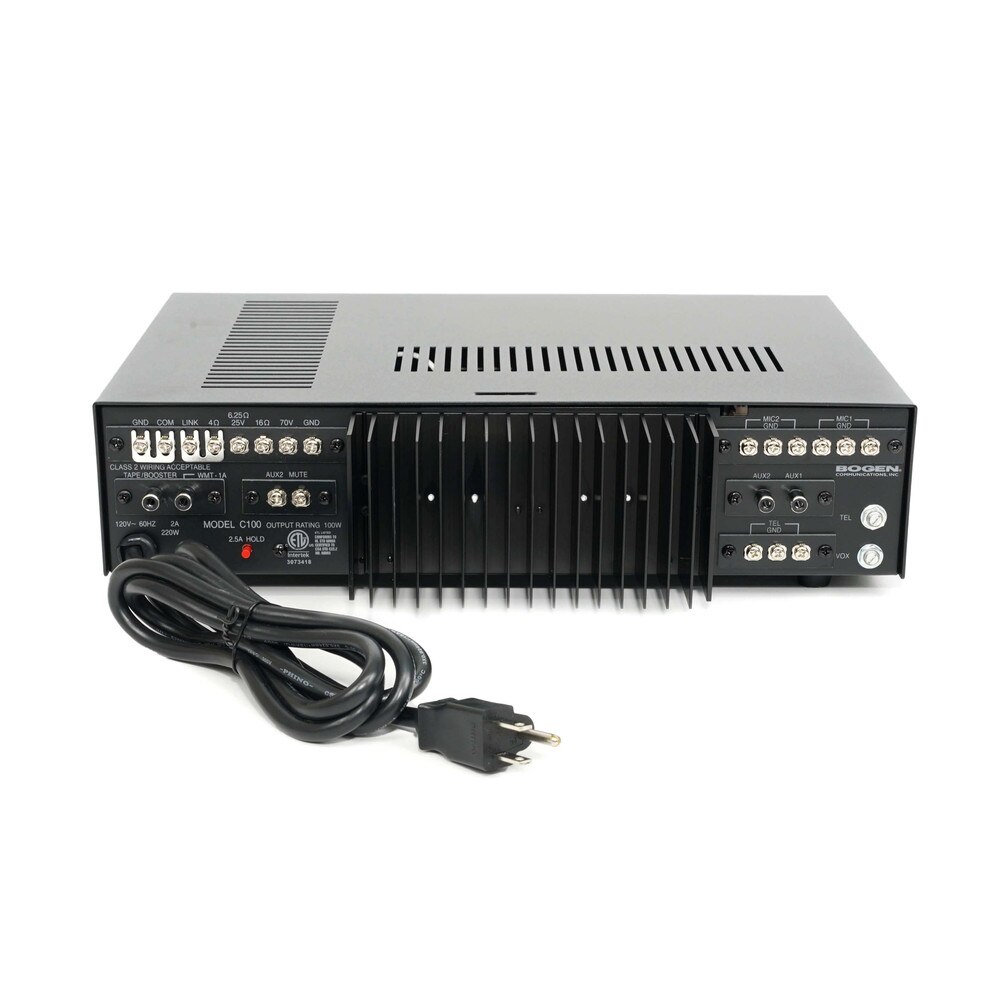 Bogen C100 100 Watt Public Address System Amplifier Classic Series Mixer Amplifier New 4