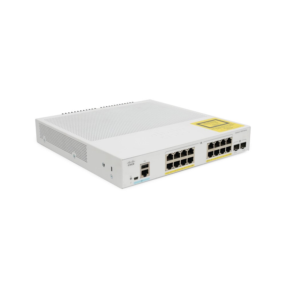 Cisco Catalyst C1000-16P-2G-L 16-Port PoE Ethernet Managed Network Switch New 3
