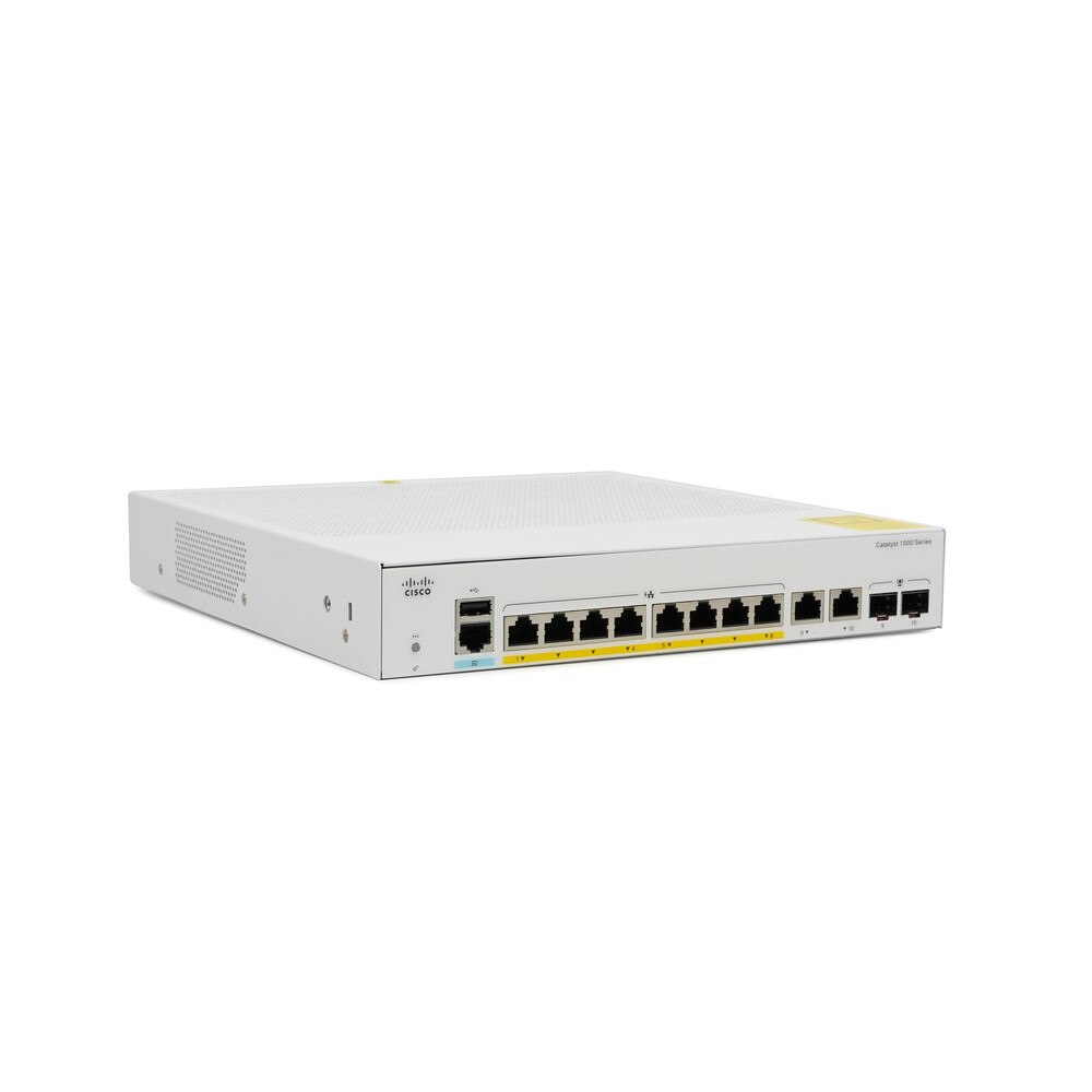 Cisco Catalyst 1000-8FP-2G-L 8-Port Gigabit Ethernet PoE+ Switch with 2 SFP Uplinks Refresh 2