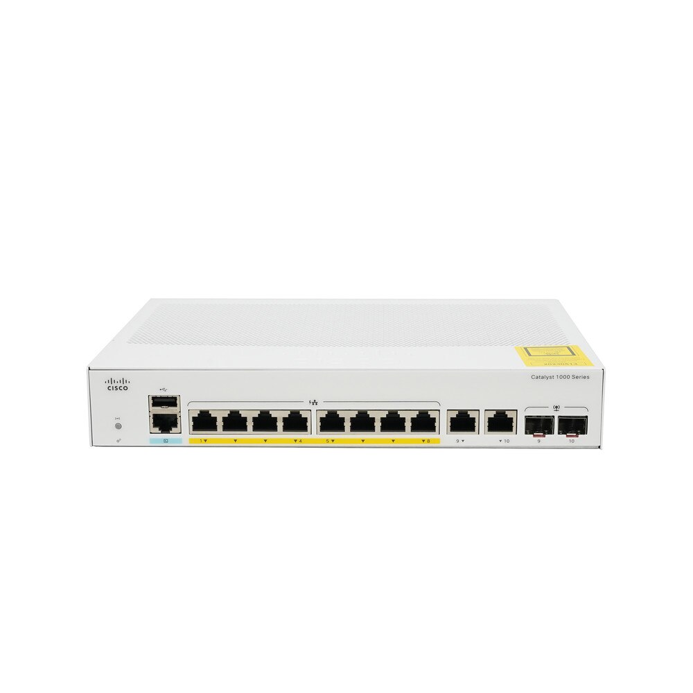 Cisco Catalyst C1000-8FP-E-2G-L-RF 8-Port 2 Gigabit PoE+ Managed Network Switch Refresh 2
