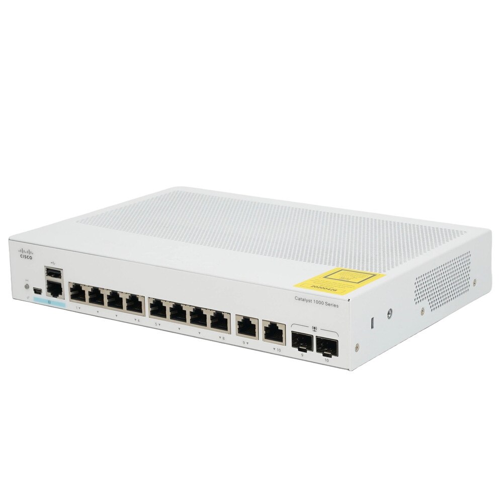 Cisco Catalyst C1000-8T-E-2G-L 8-Port Gigabit Managed Network Switch | New 1