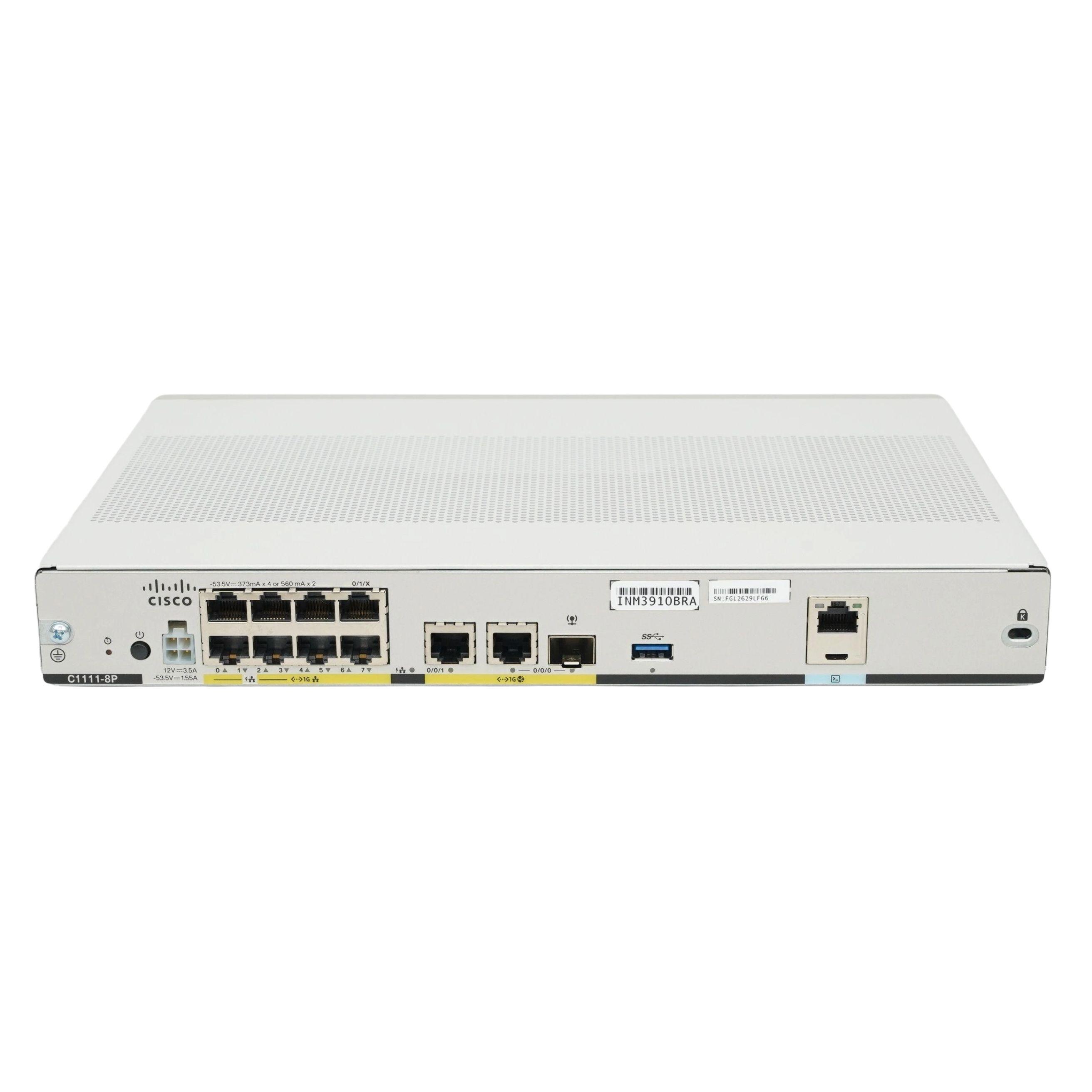Cisco C1111-8P Integrated Services Router with 8 Gigabit Ethernet