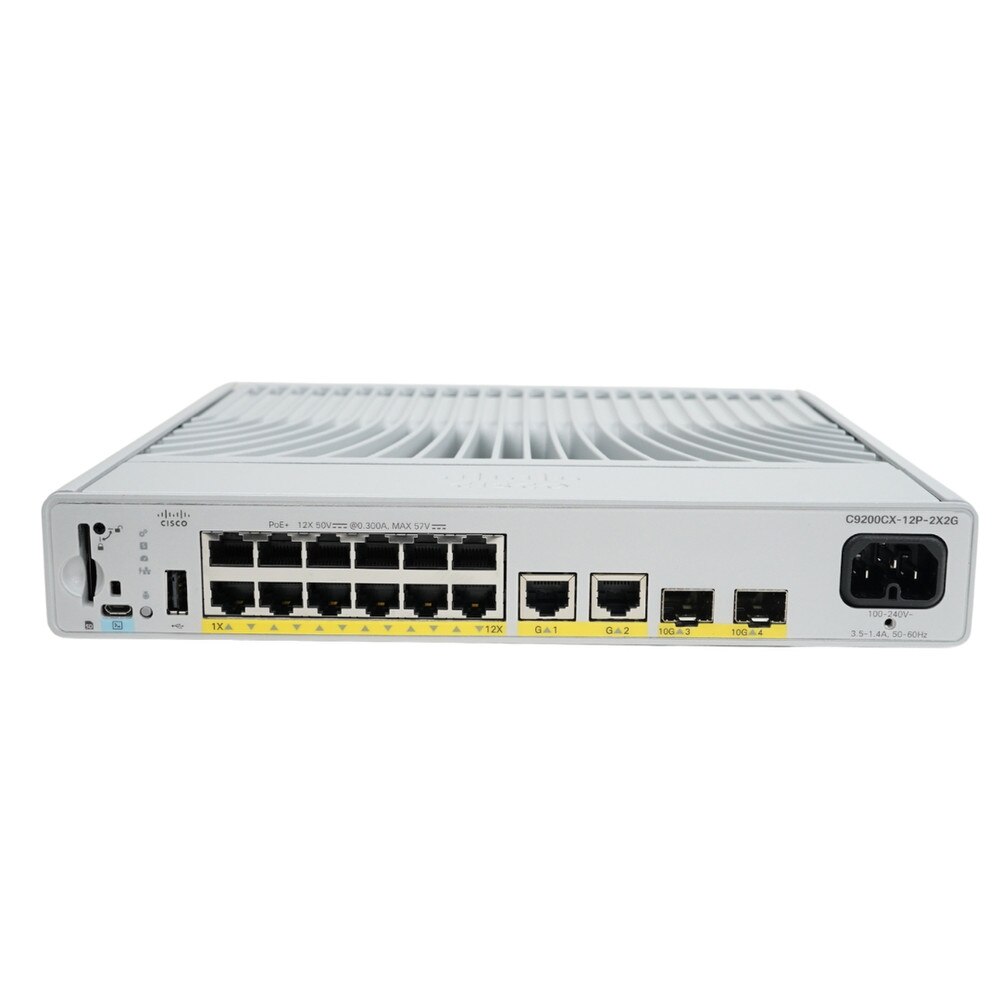 Cisco Catalyst 9200CX-12P-2X2G-E 12-Port PoE+ Compact Switch with Network Essentials | Like New 2