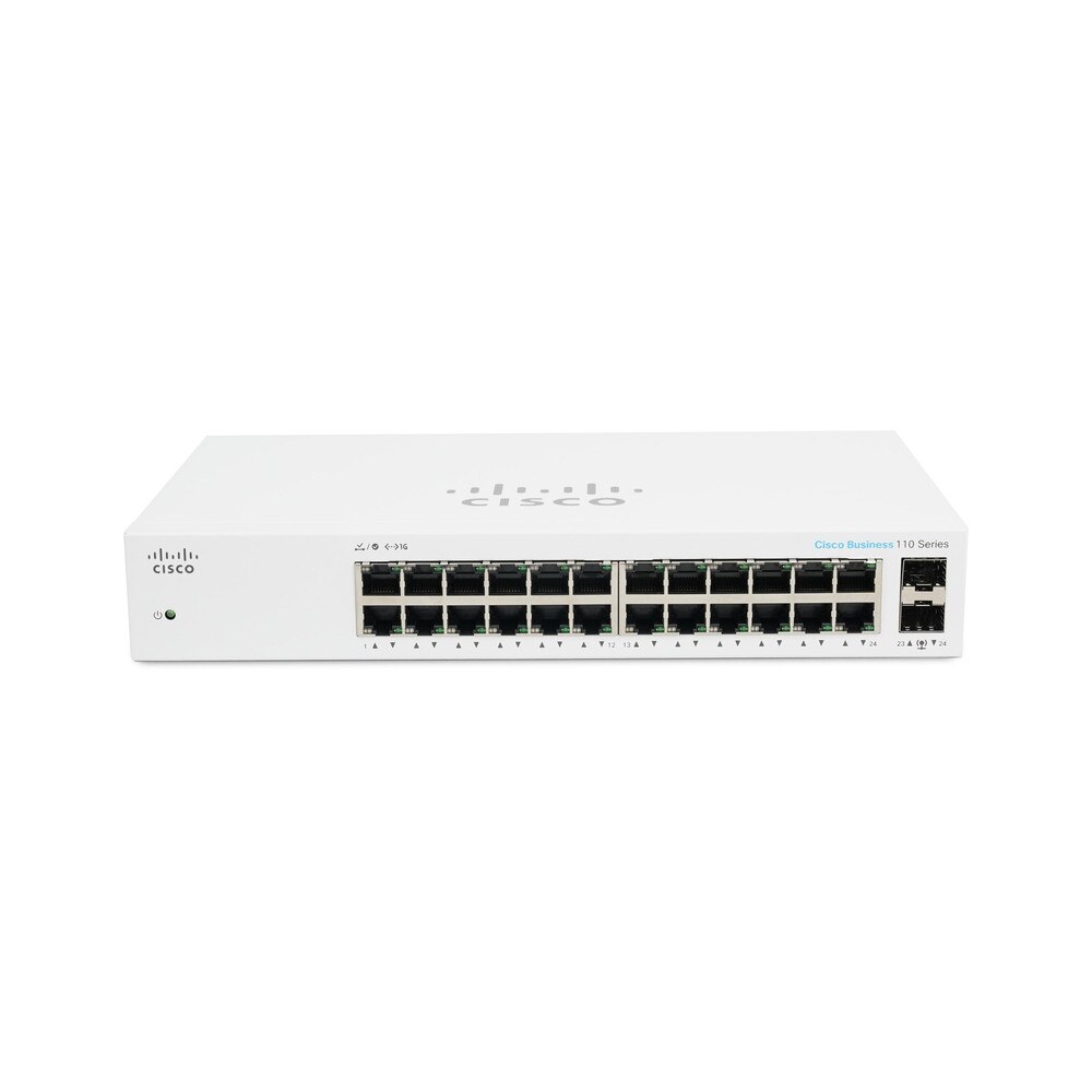 Cisco CBS110-24T 24-Port Gigabit Ethernet Switch with 2 Gigabit SFP (NA) New 2