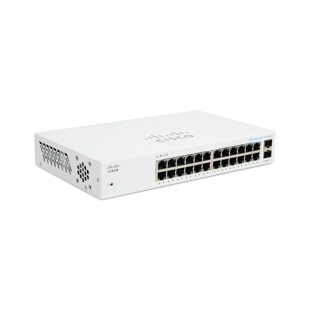 Cisco CBS110-24T 24-Port Gigabit Ethernet Switch with 2 Gigabit SFP (NA) New 3