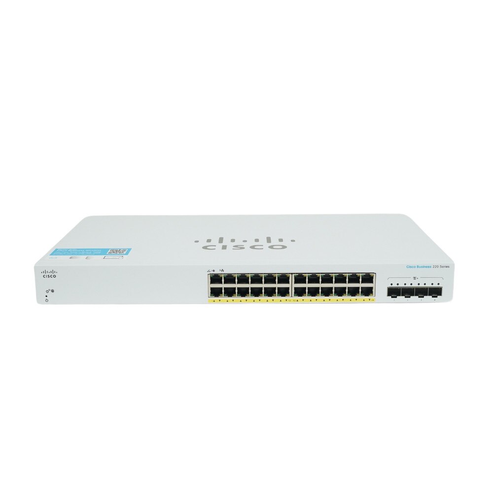Cisco CBS220-24FP-4X 24-Port Gigabit PoE+ Managed Network Switch with SFP+ (NA) Refresh 3