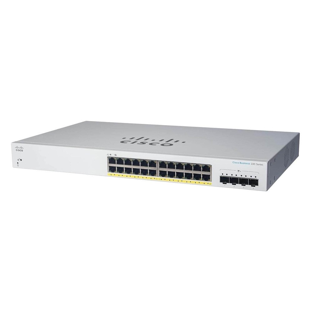 Cisco CBS220-24P-4G 24-Port Gigabit PoE+ Managed Network Switch with SFP (NA) Refresh 1