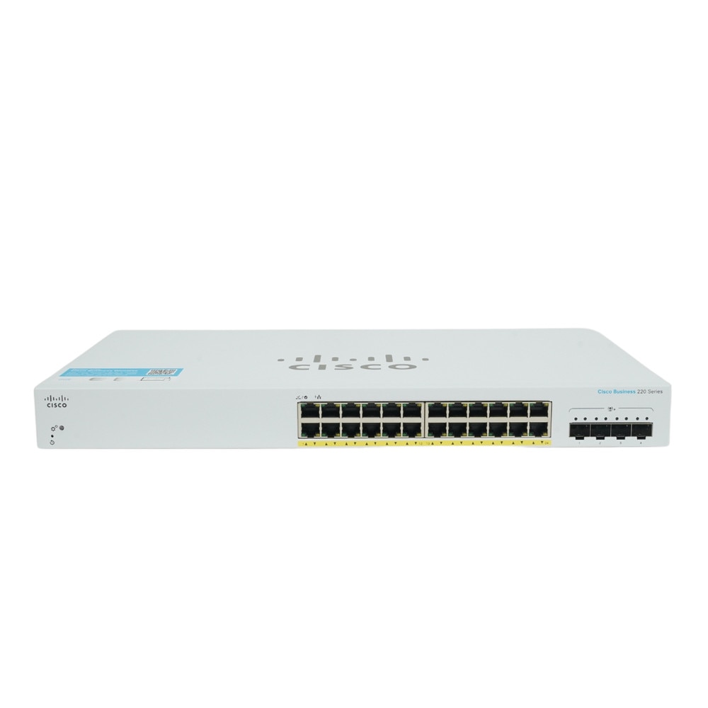 Cisco CBS220-24P-4X 24-Port Gigabit PoE+ Managed Network Switch with SFP+ (NA) Refresh 3