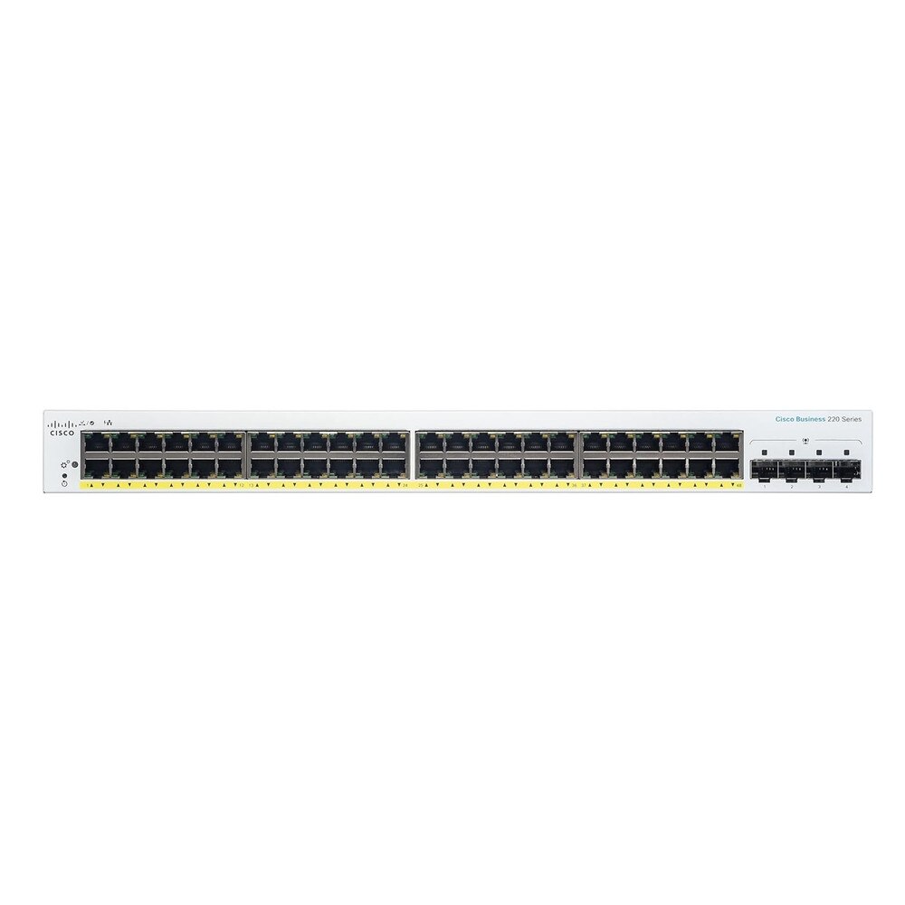 Cisco CBS220-48P-4G 48-Port 4 Gigabit PoE+ Managed Network Switch with SFP (CBS220-48P-4G-NA-RF) Refresh 2