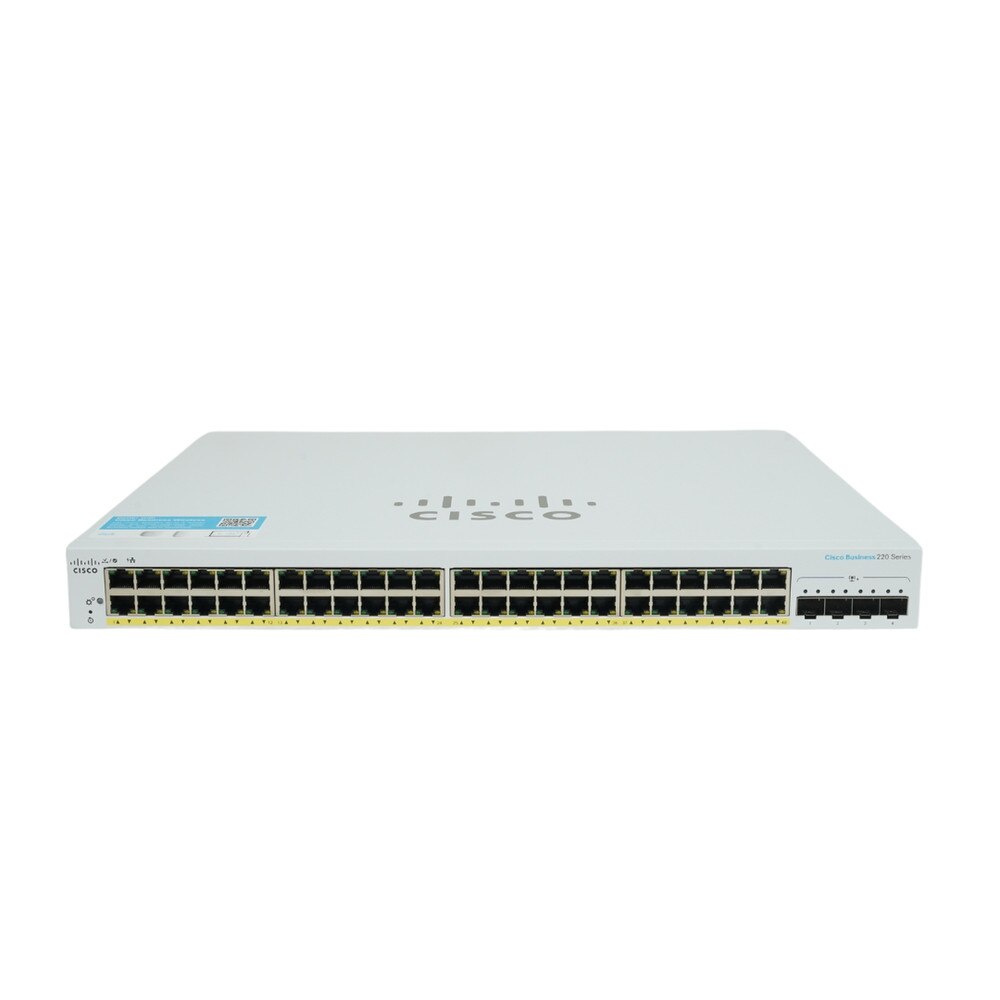 Cisco CBS220-48P-4X 48-Port Gigabit PoE+ Managed Network Switch with SFP+ (NA) Refresh 3