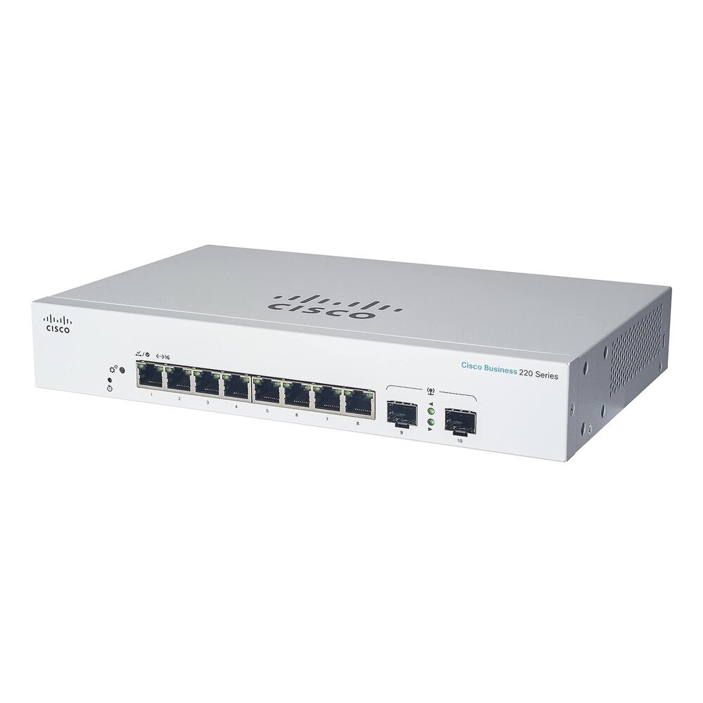 Cisco CBS220-8FP-E-2G 8-Port Gigabit PoE Managed Network Switch with SFP (NA) Refresh 1